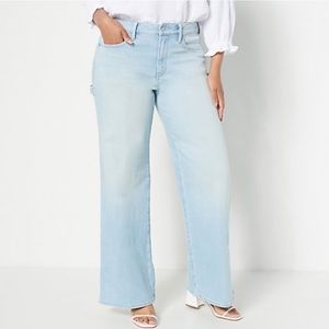 NYDJ Higher Rise Teresa Wide- Leg Jeans-Dunes Size 16 NWT